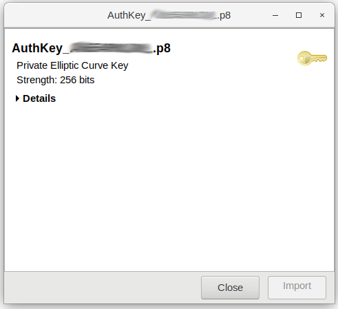 Downloaded Key