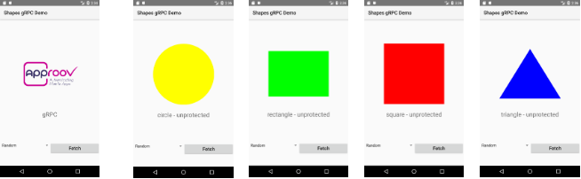 Approov shapes app screenshot