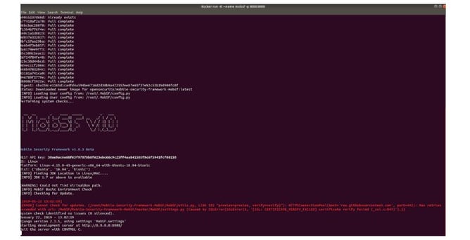MobsF terminal output