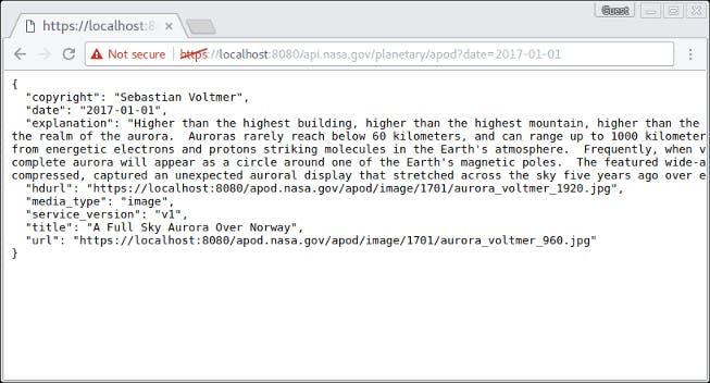 Screenshot showing accepted connection in Chrome