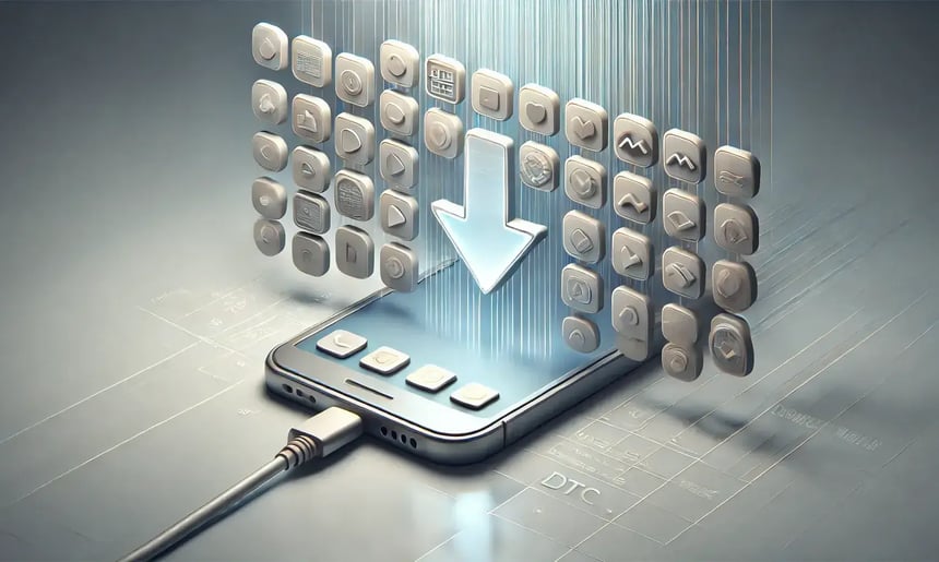 Image of a direct-to-consumer (DTC) app distribution concept