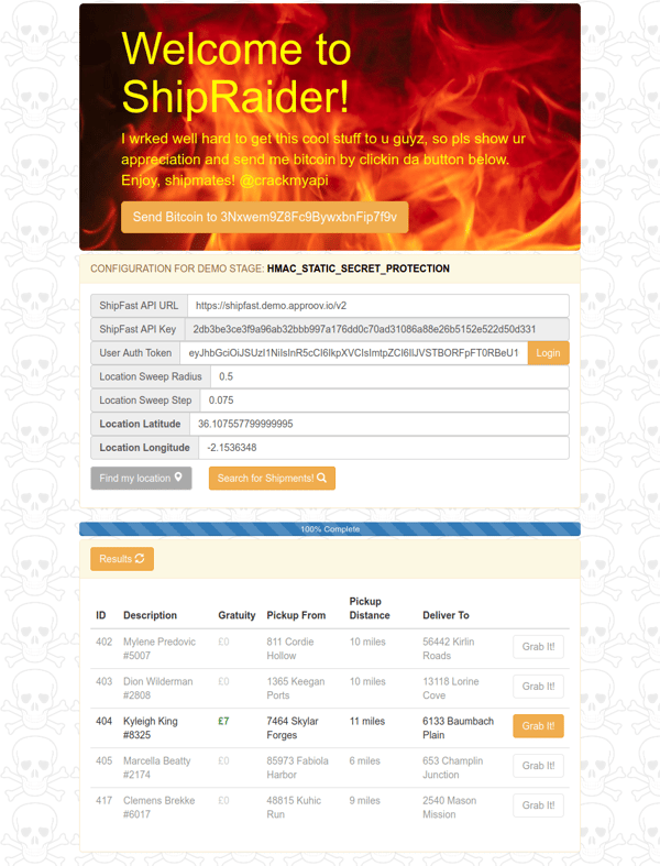 shipraider-static-hmac-shipments-list