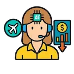 AI travel agent and conversion metrics concept