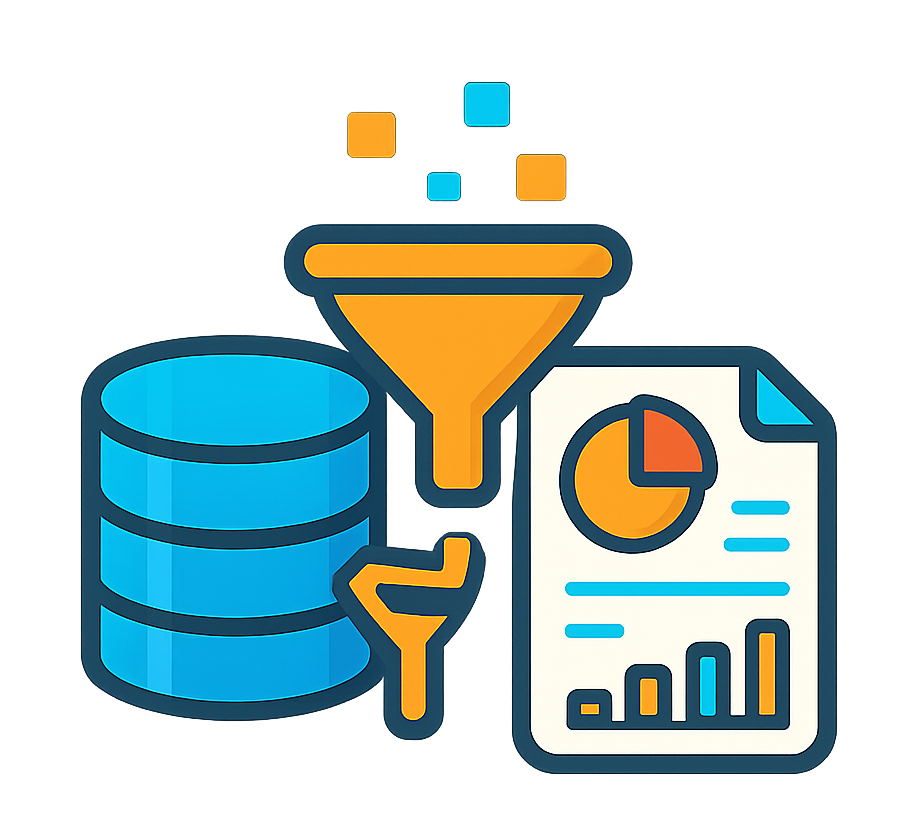 3dmodel a color icon of data extraction concept svg file for dark background use-3-1