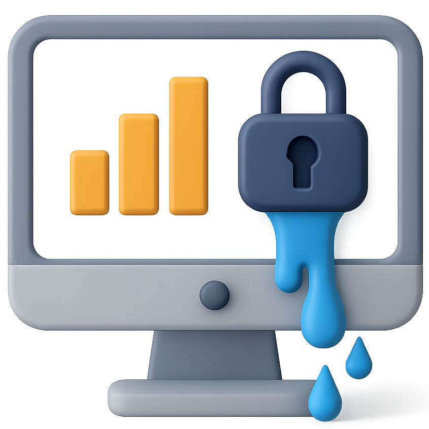 3dmodel icon image for data leakage concept-1