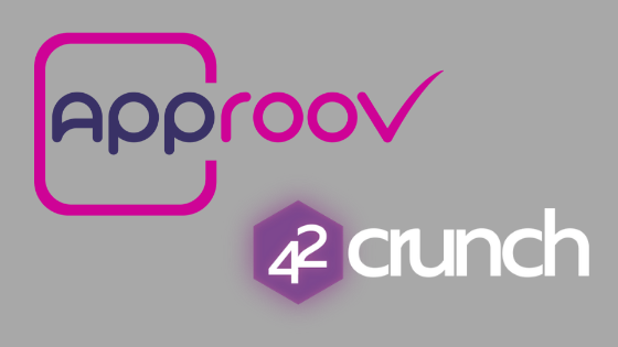 Plain grey background with Approov and 42Crunch company logos
