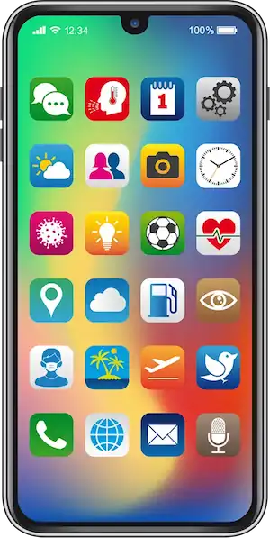 Phone with icons