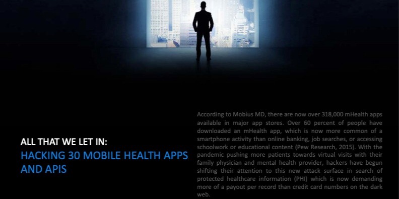 All That We Let In: Hacking 30 Mobile Health Apps and APIs