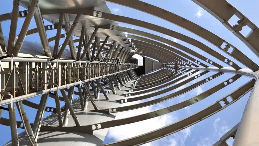 Strength concept; Glasgow tower, internal view