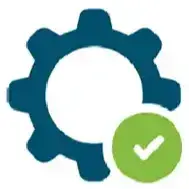 Gear icon for easy to use concept